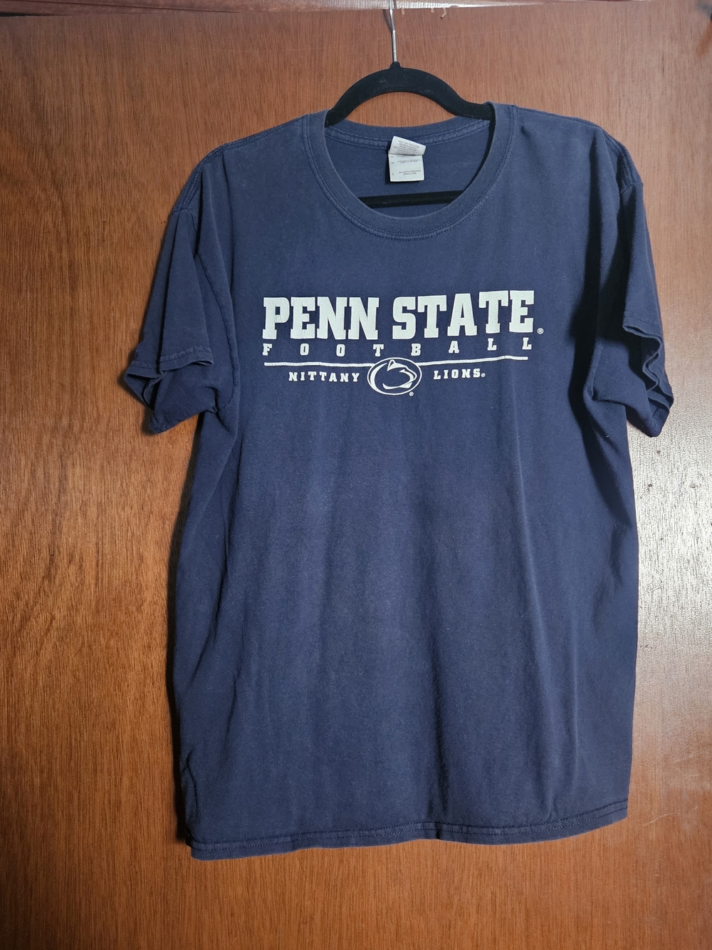 Gildan Navy Penn State Football Short Sleeve Tee